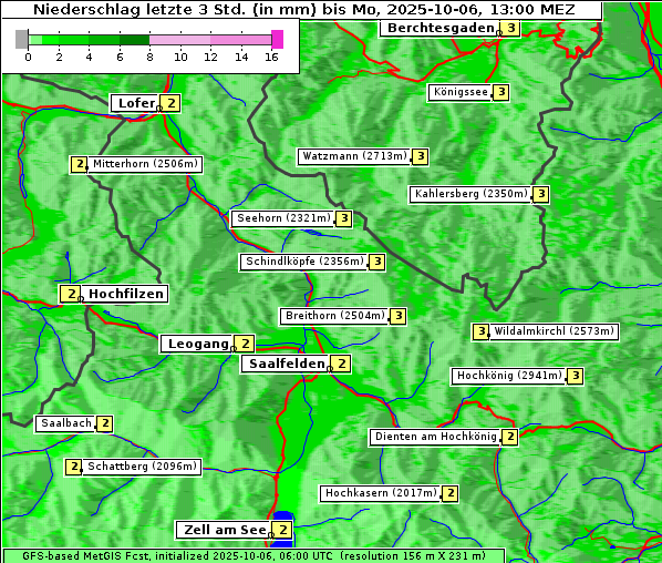 Niederschlag, 6. 10. 2025