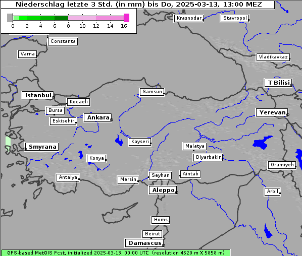 Niederschlag, 13. 3. 2025