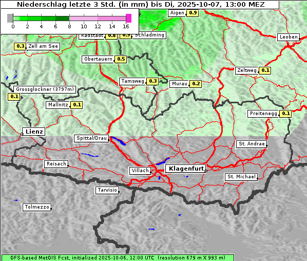 Niederschlag, 7. 10. 2025