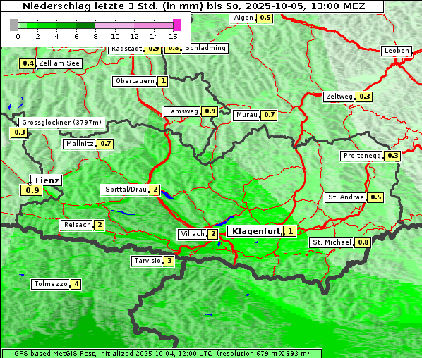 Niederschlag, 5. 10. 2025