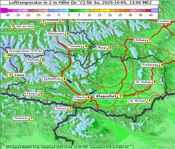Temperatur, 5. 10. 2025