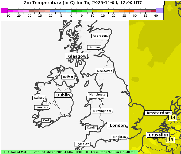 Temperatur, 4. 11. 2025
