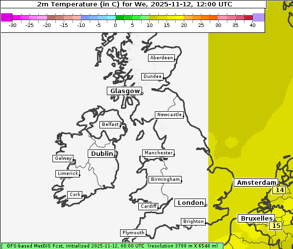 Temperatur, 12. 11. 2025