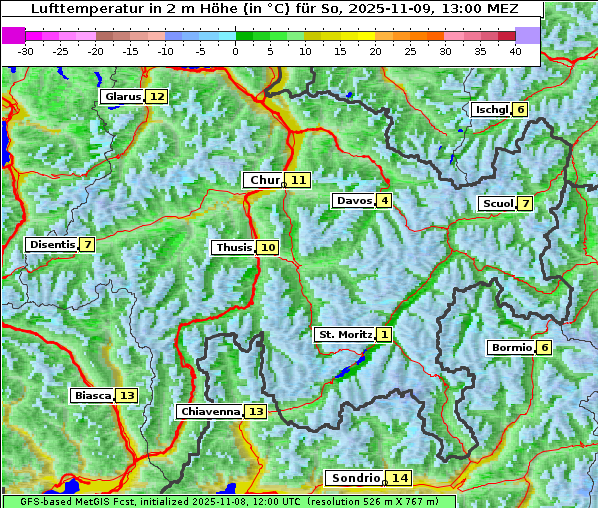 Temperatur, 9. 11. 2025