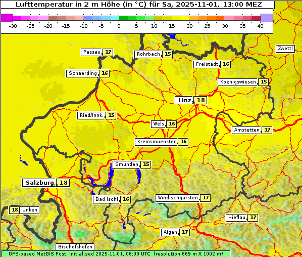 Temperatur, 1. 11. 2025