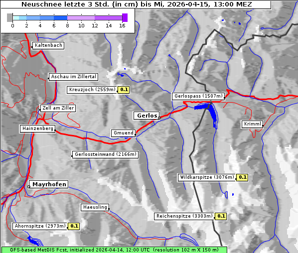 Neuschnee, 15. 4. 2026