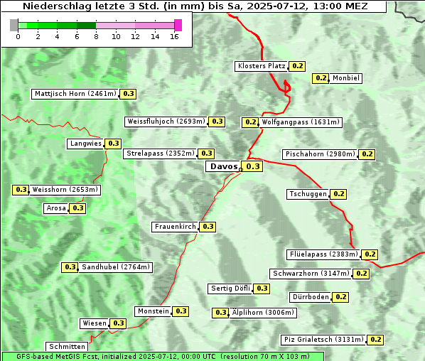 Niederschlag, 12. 7. 2025