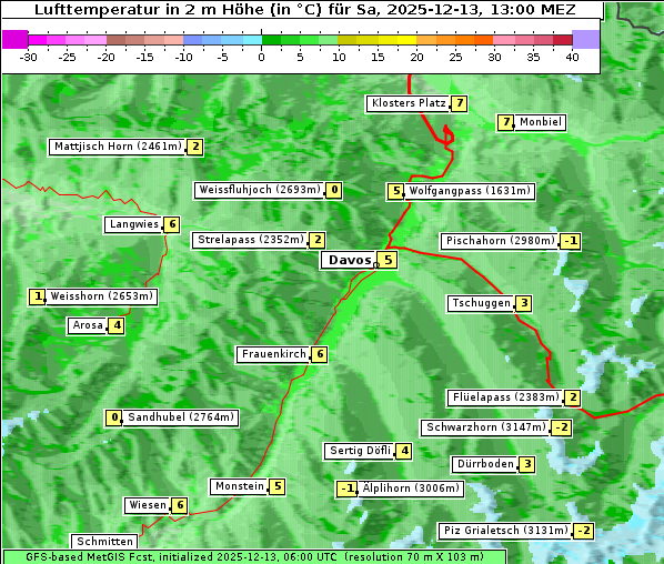 Temperatur, 13. 12. 2025