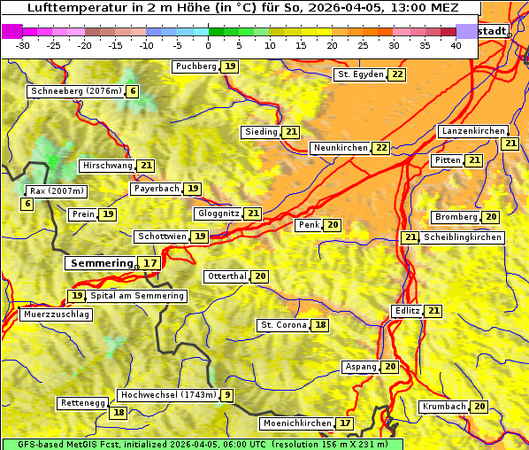 Temperatur, 5. 4. 2026