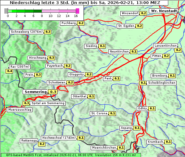 Niederschlag, 21. 2. 2026