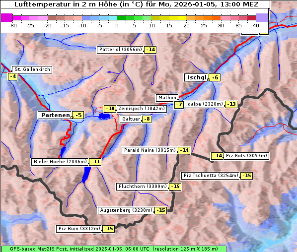 Temperatur, 5. 1. 2026