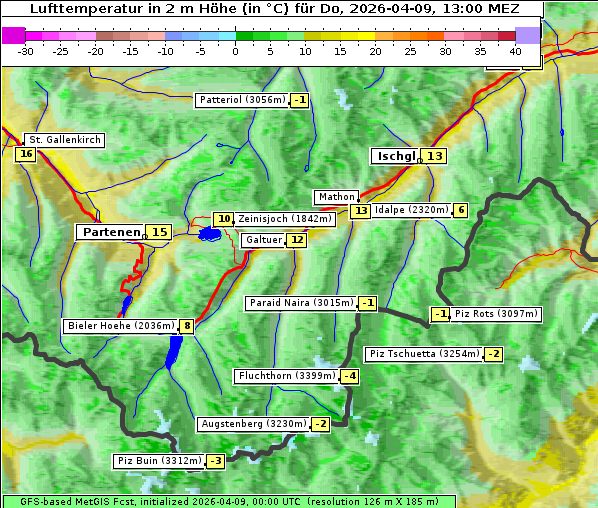 Temperatur, 9. 4. 2026