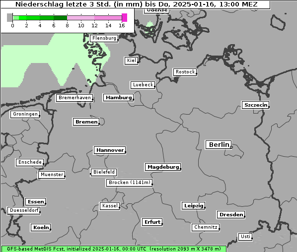 Niederschlag, 16. 1. 2025