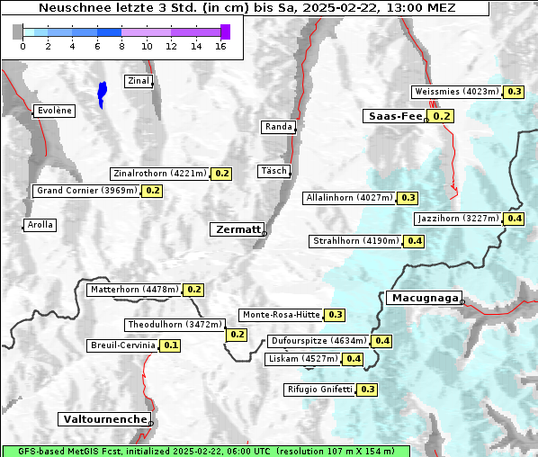 Neuschnee, 22. 2. 2025