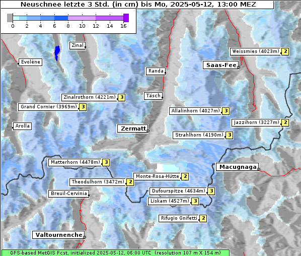 Neuschnee, 12. 5. 2025
