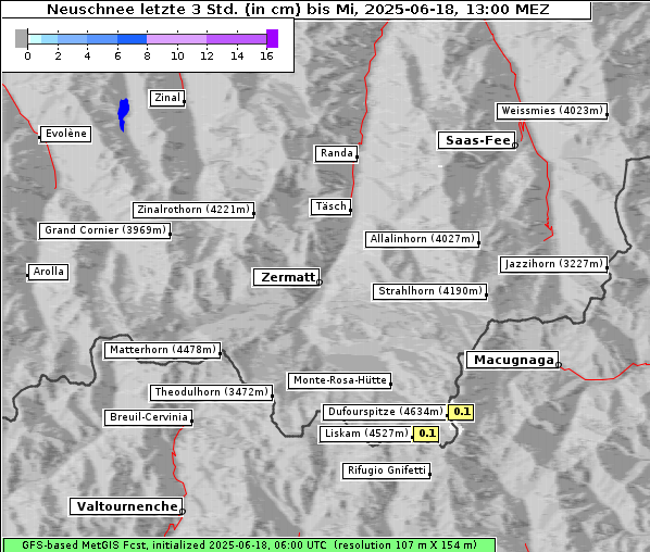 Neuschnee, 18. 6. 2025
