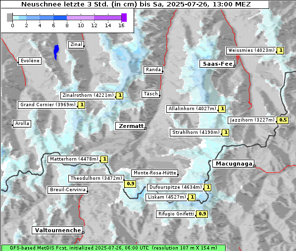 Neuschnee, 26. 7. 2025