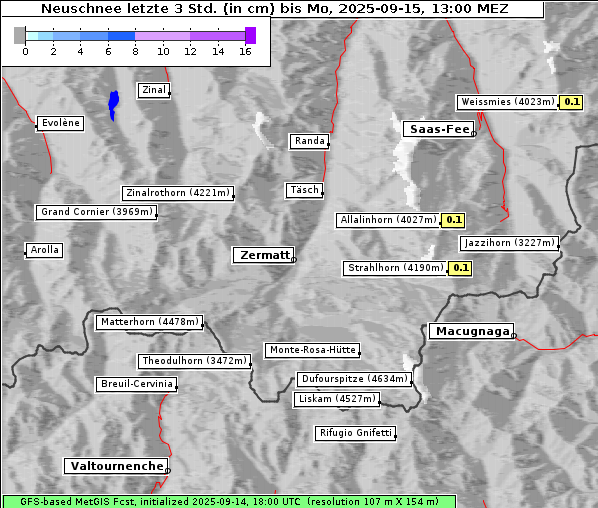 Neuschnee, 15. 9. 2025