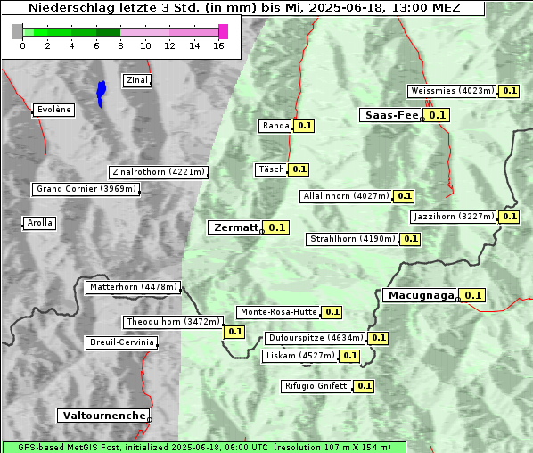 Niederschlag, 18. 6. 2025
