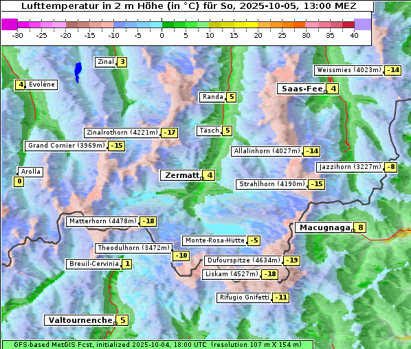 Temperatur, 5. 10. 2025