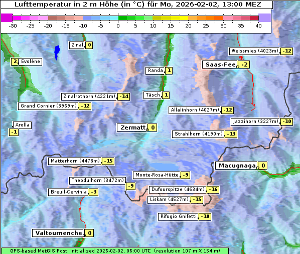 Temperatur, 2. 2. 2026
