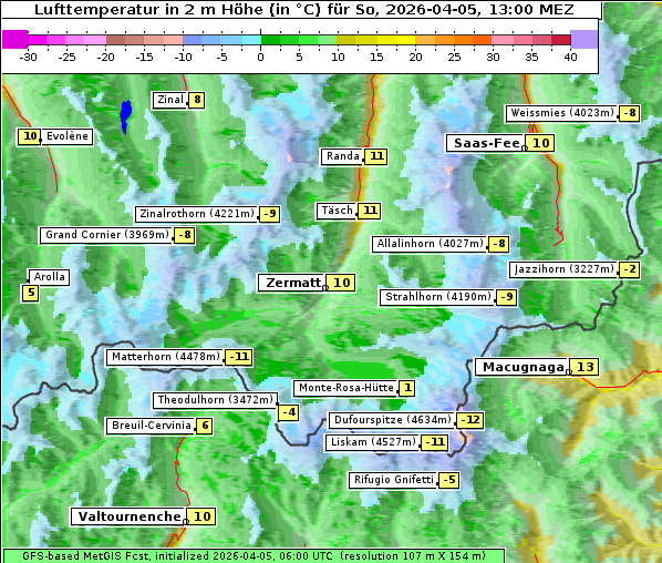 Temperatur, 5. 4. 2026