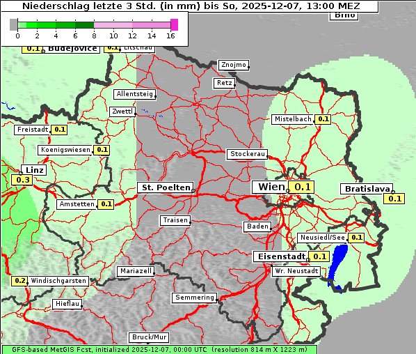 Niederschlag, 7. 12. 2025