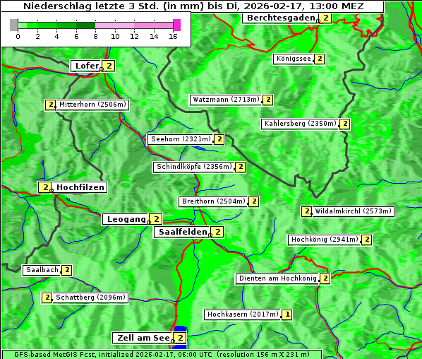 Niederschlag, 17. 2. 2026