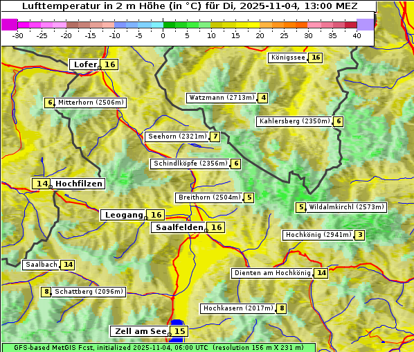Temperatur, 4. 11. 2025