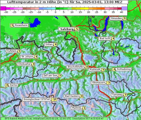 Temperatur, 1. 3. 2025