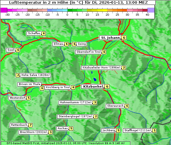Temperatur, 13. 1. 2026