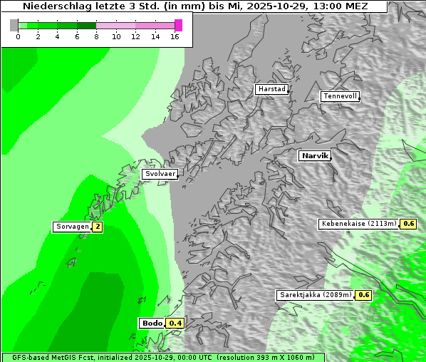 Niederschlag, 29. 10. 2025