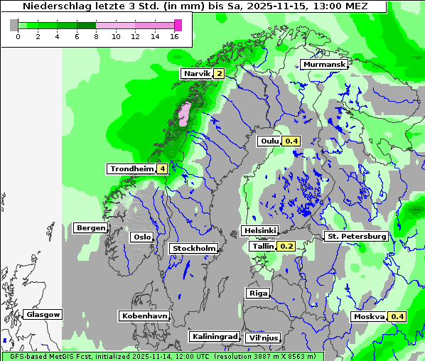 Niederschlag, 15. 11. 2025