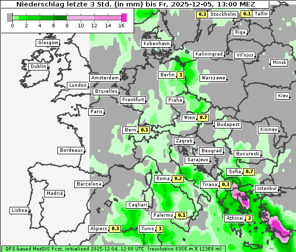 Niederschlag, 5. 12. 2025