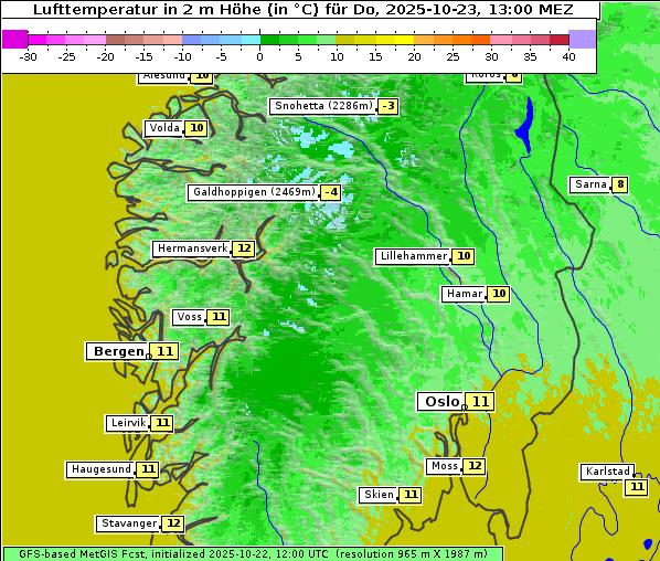 Temperatur, 23. 10. 2025