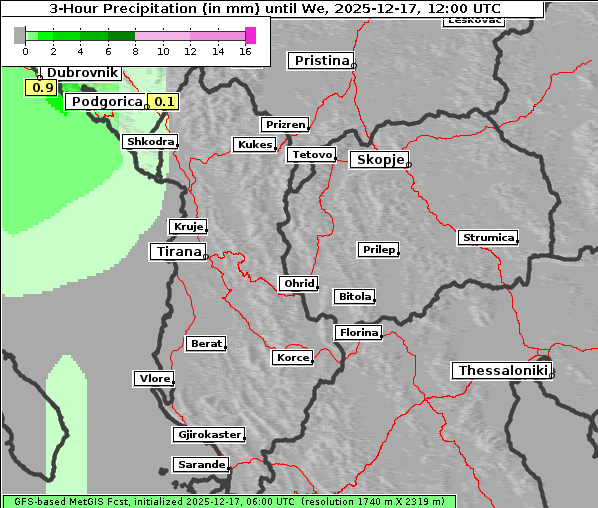 Niederschlag, 17. 12. 2025