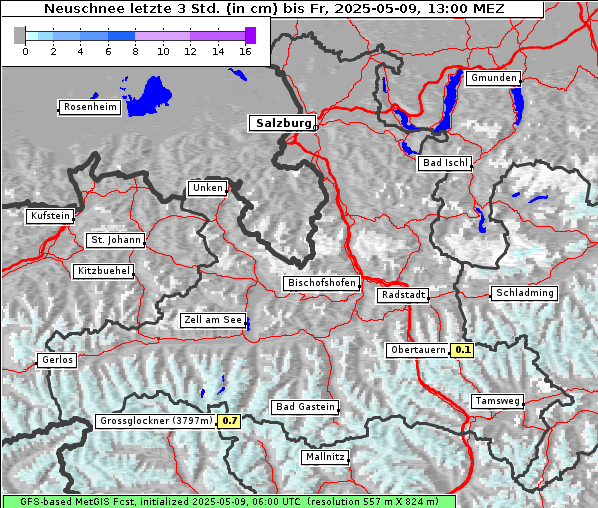 Neuschnee, 9. 5. 2025