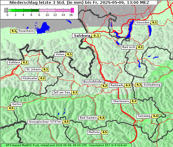 Niederschlag, 9. 5. 2025