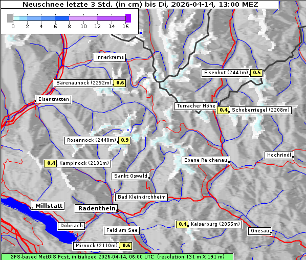 Neuschnee, 14. 4. 2026