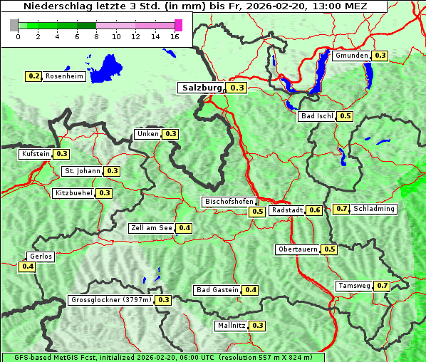 Niederschlag, 20. 2. 2026