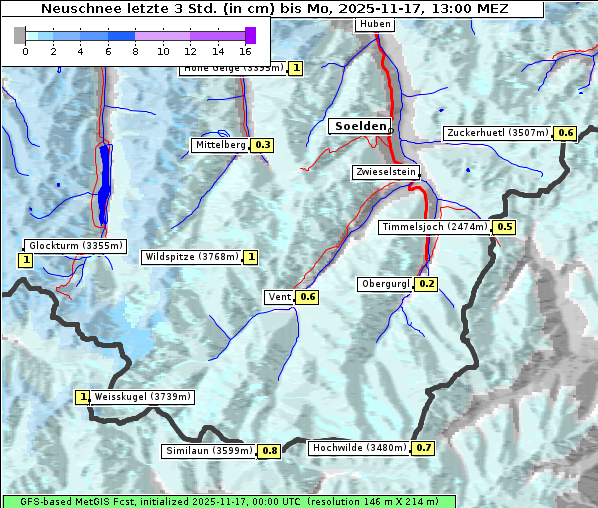 Neuschnee, 17. 11. 2025