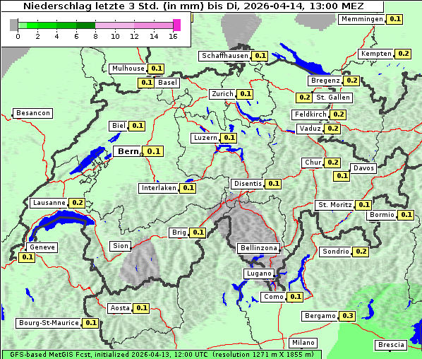 Niederschlag, 14. 4. 2026