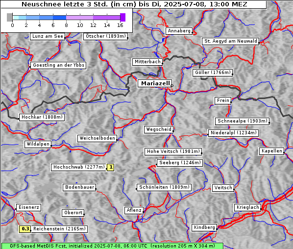 Neuschnee, 8. 7. 2025