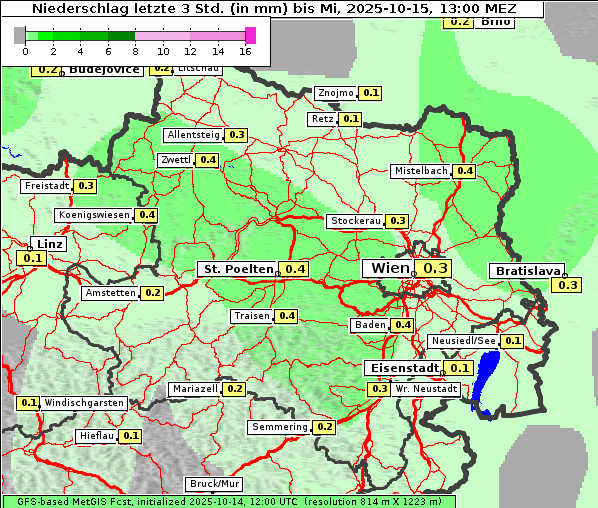 Niederschlag, 15. 10. 2025