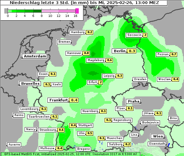 Niederschlag, 26. 2. 2025