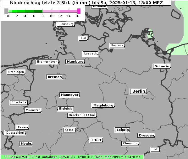 Niederschlag, 18. 1. 2025