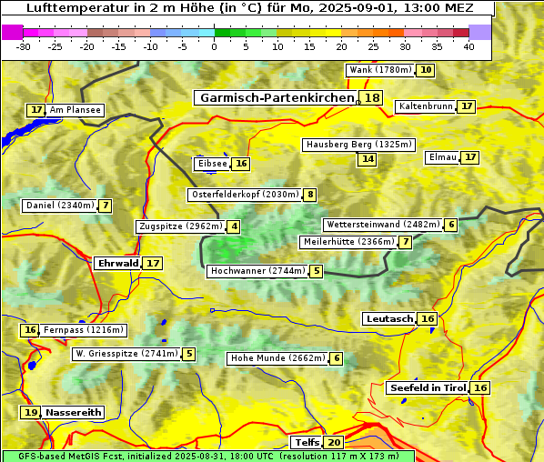Temperatur, 1. 9. 2025