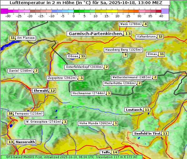 Temperatur, 18. 10. 2025