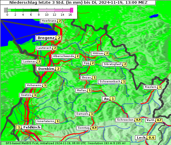 Niederschlag, 19. 11. 2024