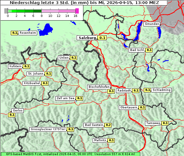 Niederschlag, 15. 4. 2026